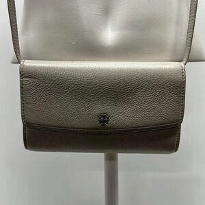 Tory Burch Robinson Concrete Leather Cross Body Wallet Convertible Clutch Purse
